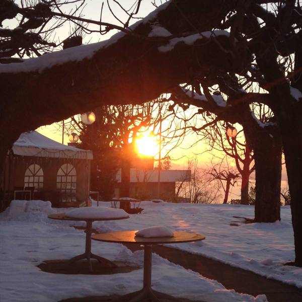 Sunset in winter at Guggital